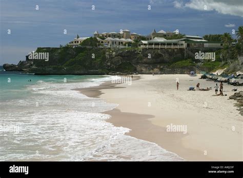 Barbados Crane Beach Stock Photo Alamy