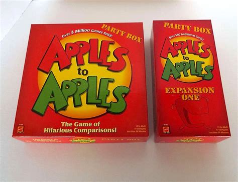 2 Piece Set Apples To Apples Party Box Games Expansion One 1400 Cards Mattel Mattel Party