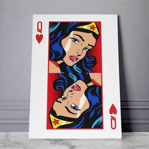 Wonder Woman Icone Roy Lichtenstein Inspired And Pop Art Print Etsy