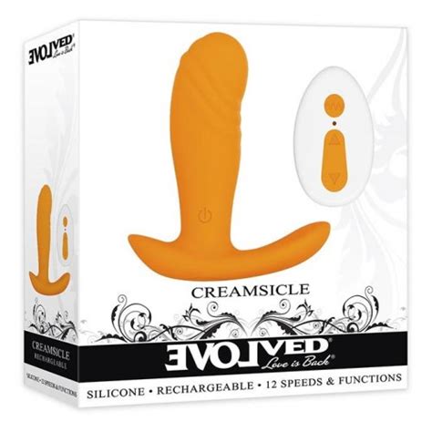 Evolved Creamsicle Silicone Rechargeable Wearable Vibrator With Remote