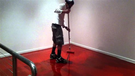 Red Concrete Floor Coating Youtube