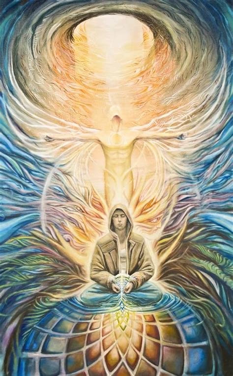 Meditation Helps A Person To Connect Visionary Art Awakening Art
