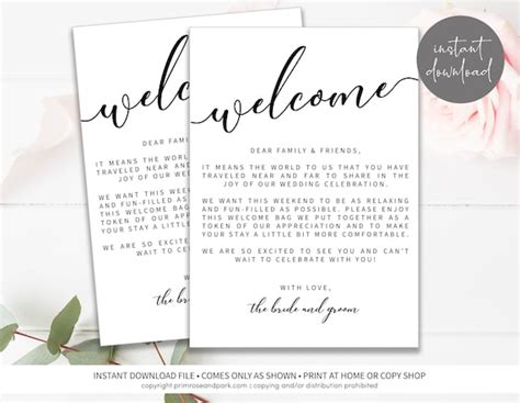 8 Wedding Hotel Welcome Letter Template Template Free Download