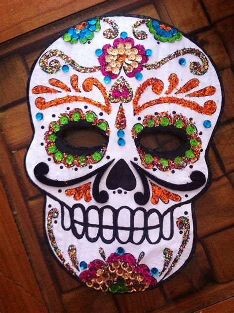 Máscara De Calavera Plantillas De Halloween Calaveras Mexicanas Para