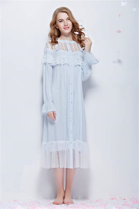 Popular winter night wear women of good quality and at affordable prices you can buy on aliexpress. Womens Beautiful Elegant Vintage Nightgowns Long Sleeping ...