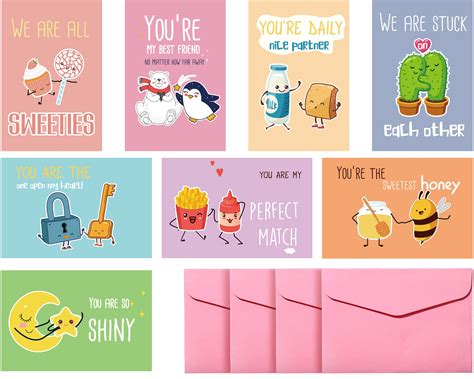 Buy 40 Sets Valentine Day Cards For Children 8 Designs Of Valentine