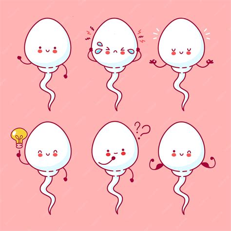 Premium Vector Cute Happy Funny Sperm Cell Character