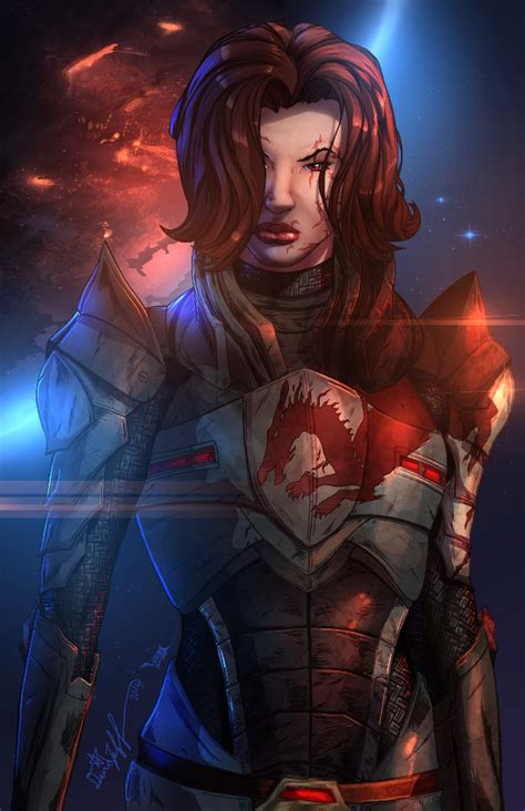 Mass Effect Fem Shepard Renegade Art Print · Hectic · Online Store