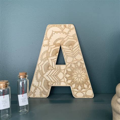 Chunky Wooden Alphabet Letter Monogram By Parkin And Lewis