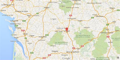 Limoges Region Map