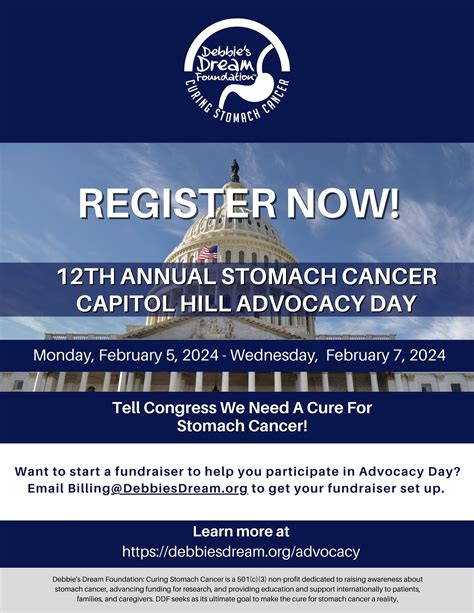 12th Annual Stomach Cancer Advocacy Day Debbies Dream Foundation
