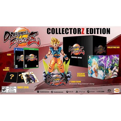 Partnering with arc system works, dragon ball fighterz maximizes high end anime graphics and brings easy to learn but difficult to master fighting gameplay. Dragon Ball FighterZ Collector's Edition PlayStation 4 ...
