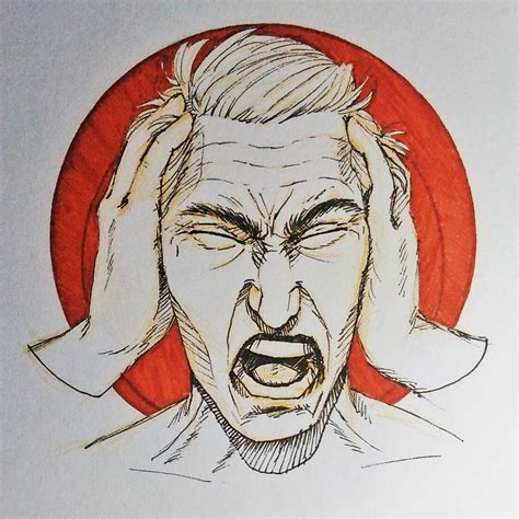 Day 21 Furious Inktober Inktober2017 Ink Furious Red Angry Rage