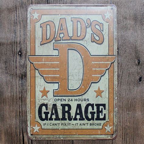 Vintage Home Decor Dads Garage Vintage Metal Tin Signs Retro Metal