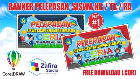 Download Banner Pelepasan Siswa Paud Tk Kb Ra 2023 Free Cdr