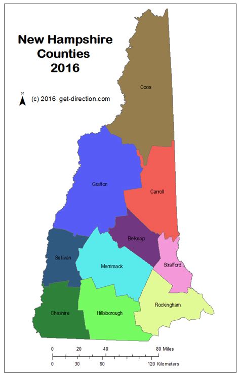 Map Of New Hampshire Counties