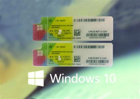 Genuine Win 10 Coa Sticker 100 Original Key From Microsoft Online Activate