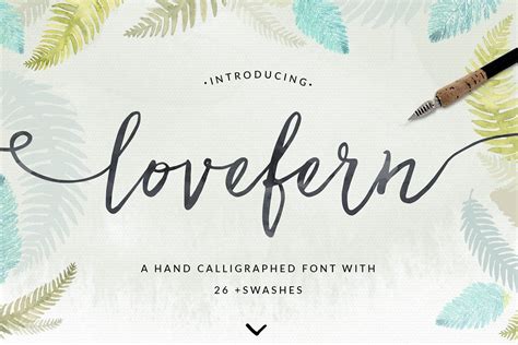Lovefern Font Swashes Whimsical Script Fonts Hand Lettering