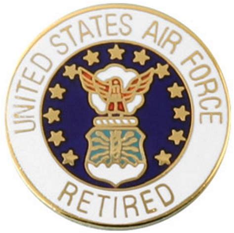 Us Air Force Retired Lapel Pin Military Wives Store