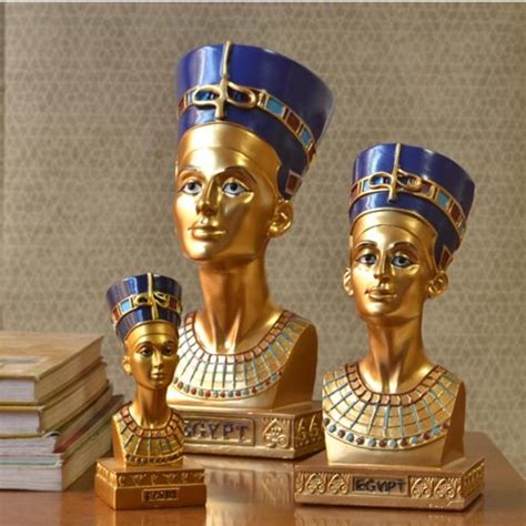 Cleopatra Goddess Bust Statue And Sculpture Resin Craft Egyptian Style Home Decoration Accessories
