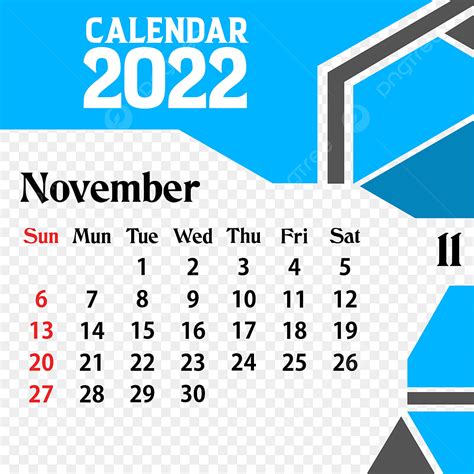 Gambar Kalender Bulanan 2022 Desain Biru November Kalender 2022 Bulan