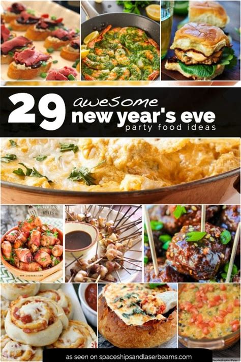 Ask everyone to bring one of the recipes on the menu and a bottle of red wine. 29 New Year's Eve Party Food Recipes - Spaceships and ...