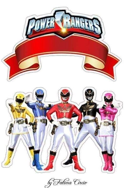 Pin de Amorica Tan em Printable Stickers Aniversário de power ranger