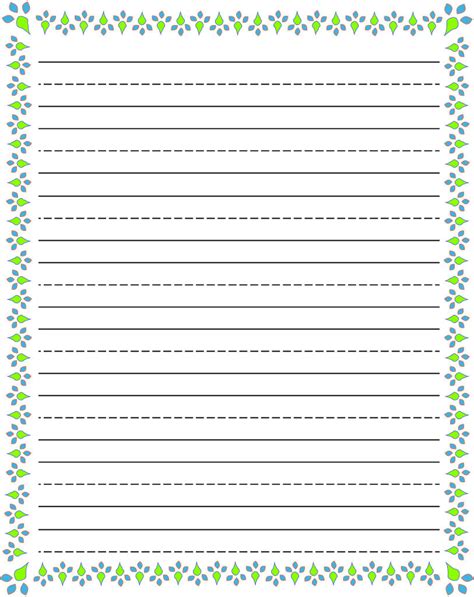 8 Best Images Of Printable Primary Writing Paper With Lines Free