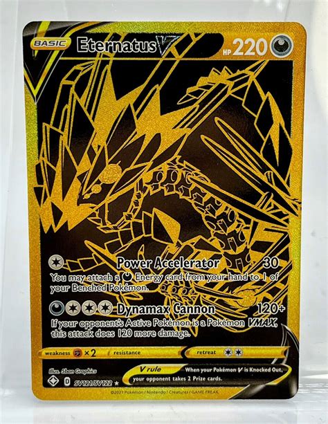 Eternatus V Sv121sv122 Full Art Gold Shiny Vault Card Pokemon