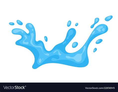 Water Splash Vector Wave Illustration Waves Vector Water Art