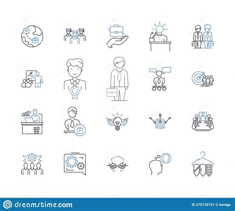 Benefits Administration Line Icons Collection Streamlining Cost