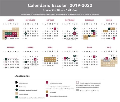 Calendario Escolar Educacion Basica 2019 A 2020 Sep Pdf