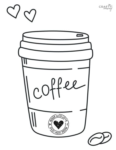 Coffee Coloring Pages To Print Crafty Morning