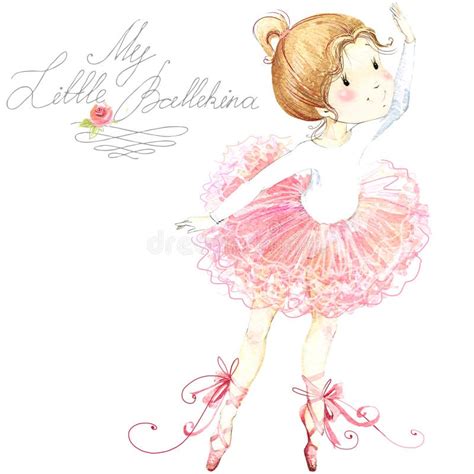 Cute Girl Ballerina Cute Ballerina Girl Stock Illustration