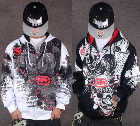 Mens Ecko Unltd Hip Hop Zipper Hoodie Warm Graffiti Print Pullover Sweatshirt Ebay