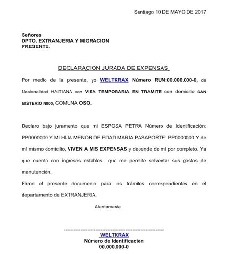 Notiguias Declaracion Jurada De Expensas Con Hijos Para Extranjeria Y