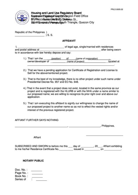 Affidavit Of Admission Of Paternity Form Philippines Affidavitform Net