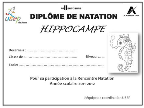 Diplome Natation By Usep Villeurbanne Issuu