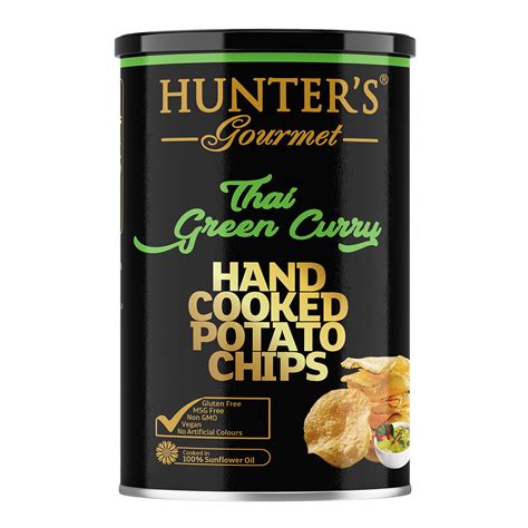 Hunters Gourmet Hand Cooked Potato Chips Wasabi And Turmeric