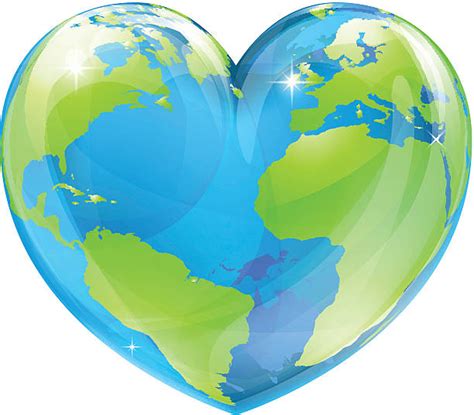 Royalty Free Heart Shaped Earth Clip Art Vector Images And Illustrations