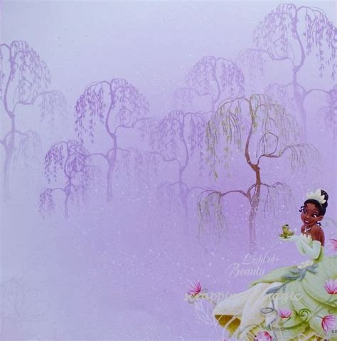 Disney Princess Tiana Glittery Ek Success Scrapbook Paper 12x12