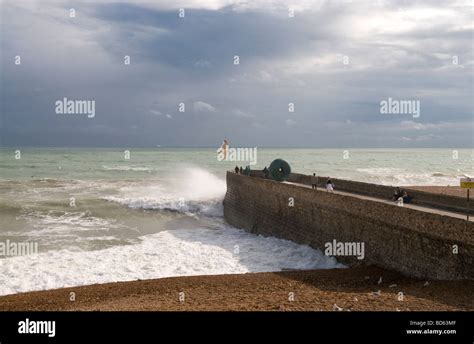 Wave Breaker On Brighton Beach Hi Res Stock Photography And Images Alamy