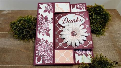 Anleitung Faltkarte Mit Drehteil Mit Stampinup Produkten Karten