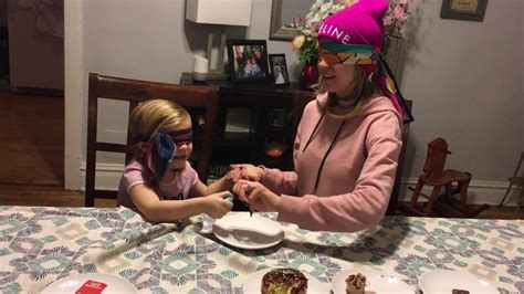 ivy and mom blindfold challenge youtube