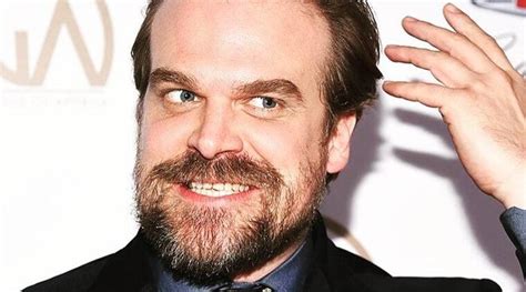 David harbour as david harbour jr., his fictional father, in character as dr. I never thought I'd be an action star: David Harbour ...