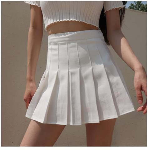 white mini pleated tennis skirt schoolgirl highwaisted y2k etsy white tennis skirt pleated