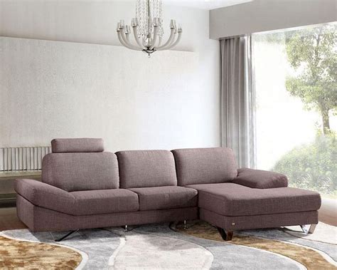 Contemporary Style Grey Fabric Sectional Sofa 44l6077