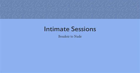 Intimate Sessions · Stampsy