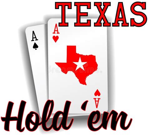 Cartões Do ás Do Pôquer Do Em De Texas Hold Ilustração Do Vetor