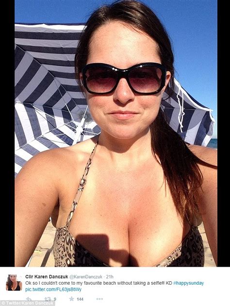 Karen Danczuk Posts Sexy Cleavage Selfies In A Bikini On Holiday In